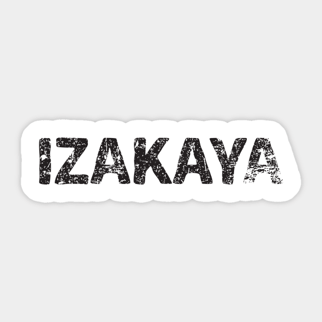 Izakaya restaurant (izakaya) japanese english - Black Sticker by PsychicCat